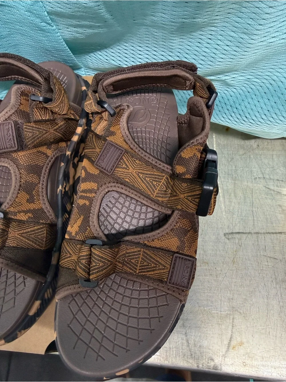 Brown Patterned Men's Outdoor Sport Sandals